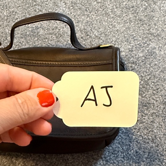 Coach Black Leather Crossbody Bag with Gold Accents - Picture 5 of 5